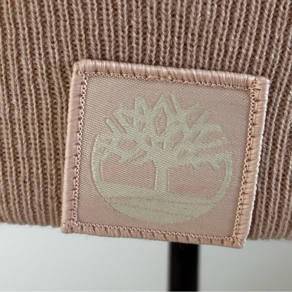 Timberland soft pink rib knit beanie cap hat - Picture 2 of 8